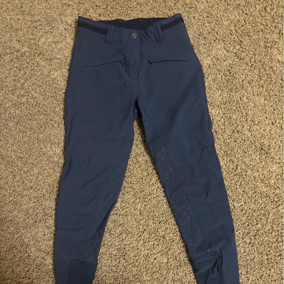 Halter Ego Megan Womens Full Seat Breeches Foggy Blue - Picture 2 of 3